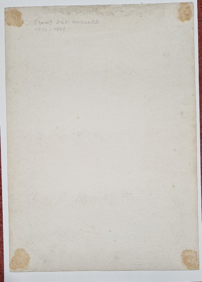 Ernest Designolle 1850-1941 Rivière au crépuscule Aquarelle-photo-2