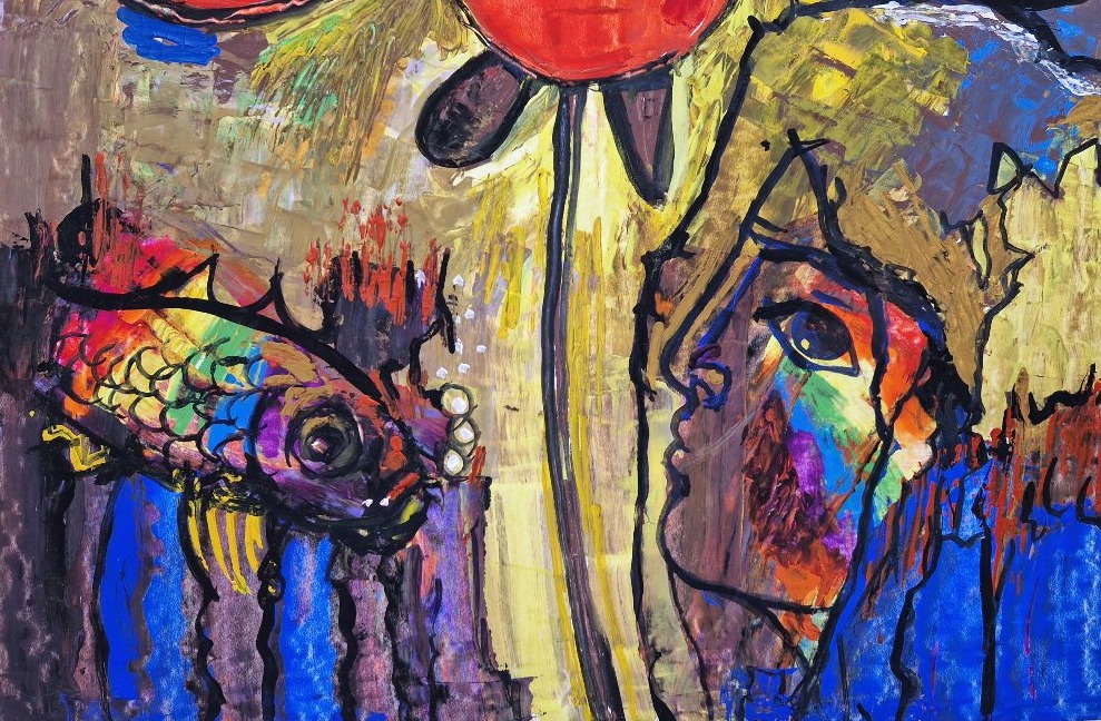 Daniil Andreevitch Solojeff 1908-1994 Coquelicot Gouache-photo-3