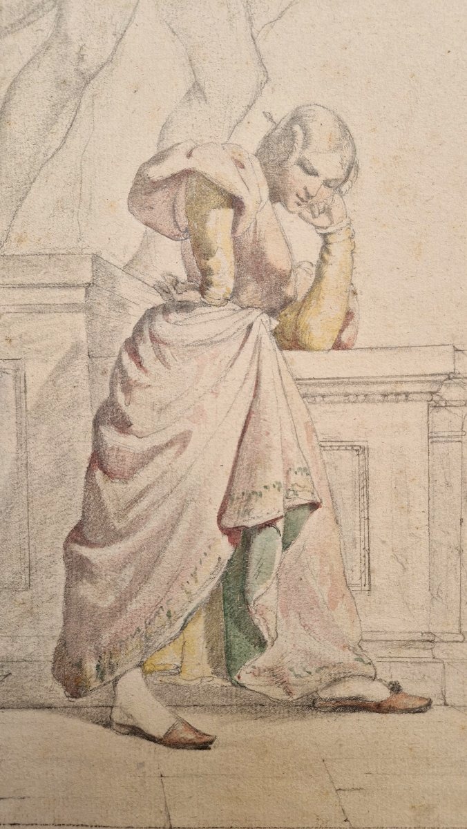 Pierre Bonirote 1811-1891 A Venise Aquarelle-photo-3