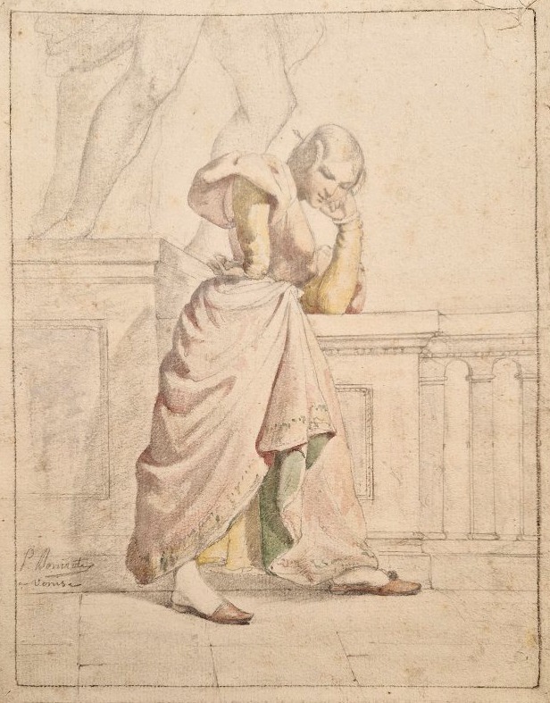 Pierre Bonirote 1811–1891 In Venice Watercolor