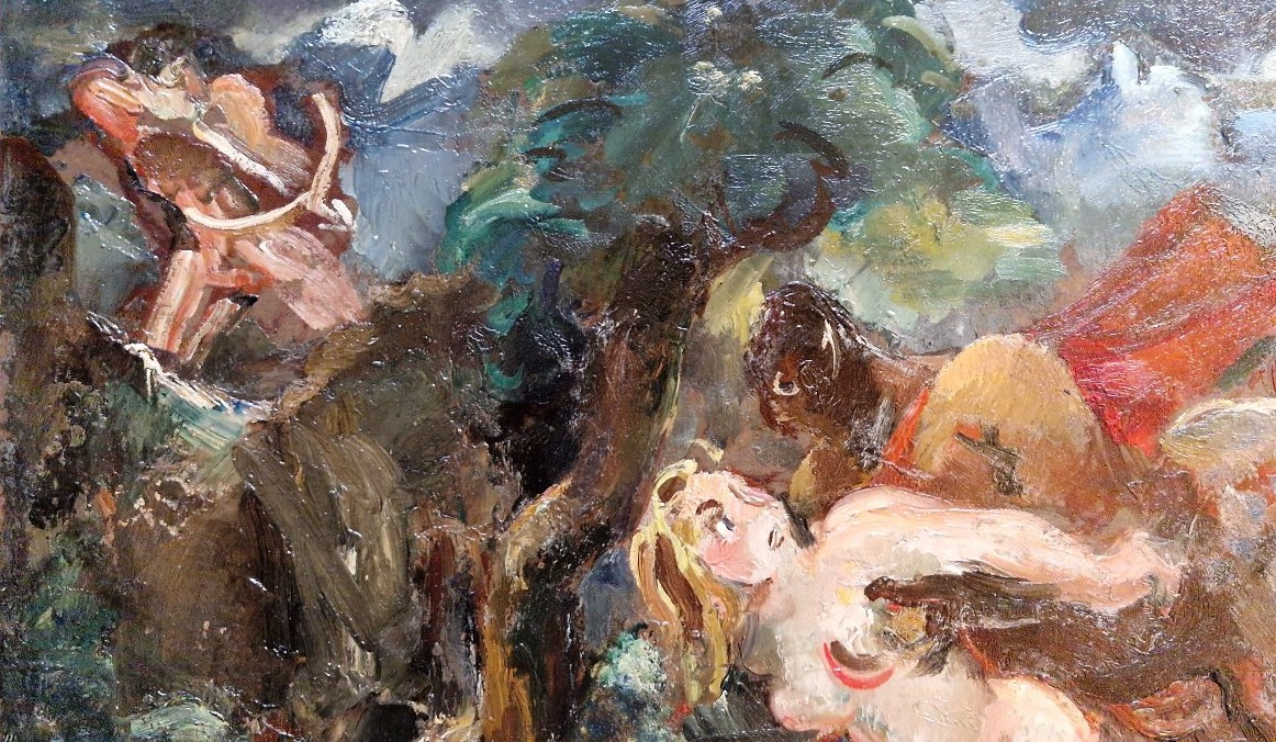 André Planson 1898-1981 Scène mythologique Huile sur panneau-photo-2
