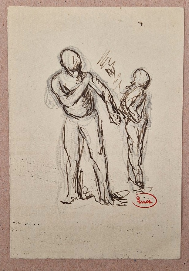 Maximilien Luce 1858–1941 Three Street Scenes Pencil And Pen Drawings-photo-3