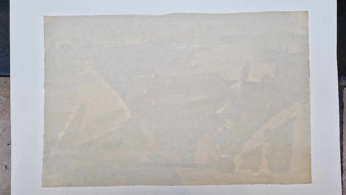 André Planson 1898-1981 Port breton Aquarelle et gouache-photo-2