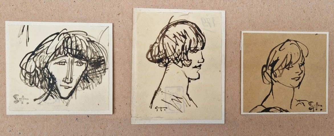 Théophile Alexandre Steinlen 1859-1923 Femmes Trois dessins à la pointe de roseau
