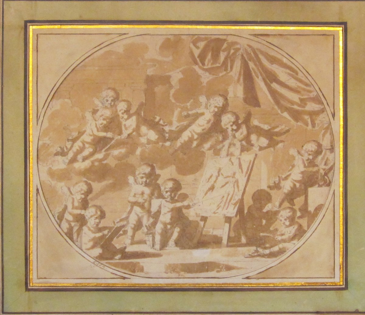 Louis Félix De La Rue 1730-1777 Allegory Of Putti Painting