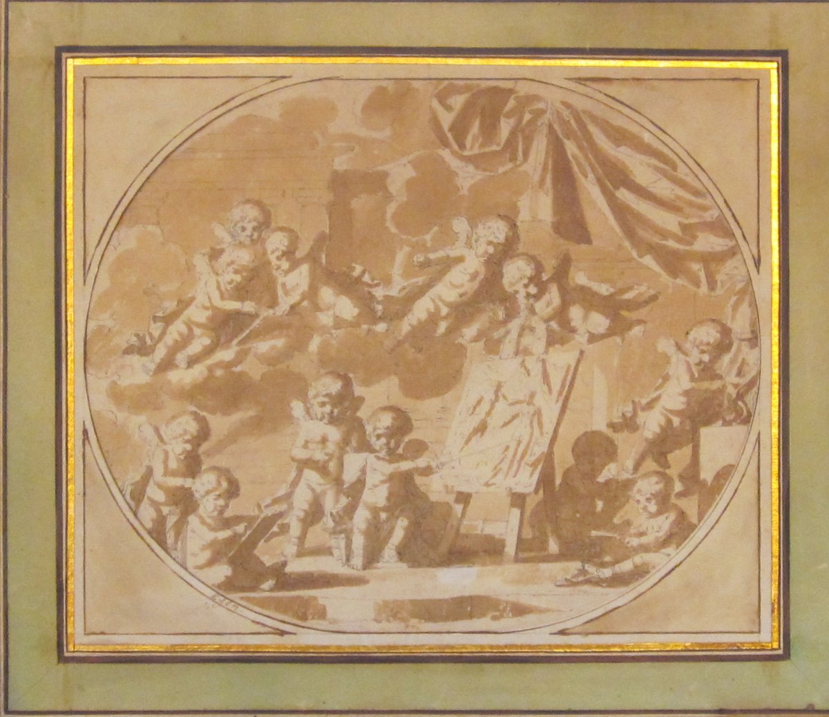 Louis Félix De La Rue 1730-1777 Allegory Of Putti Painting