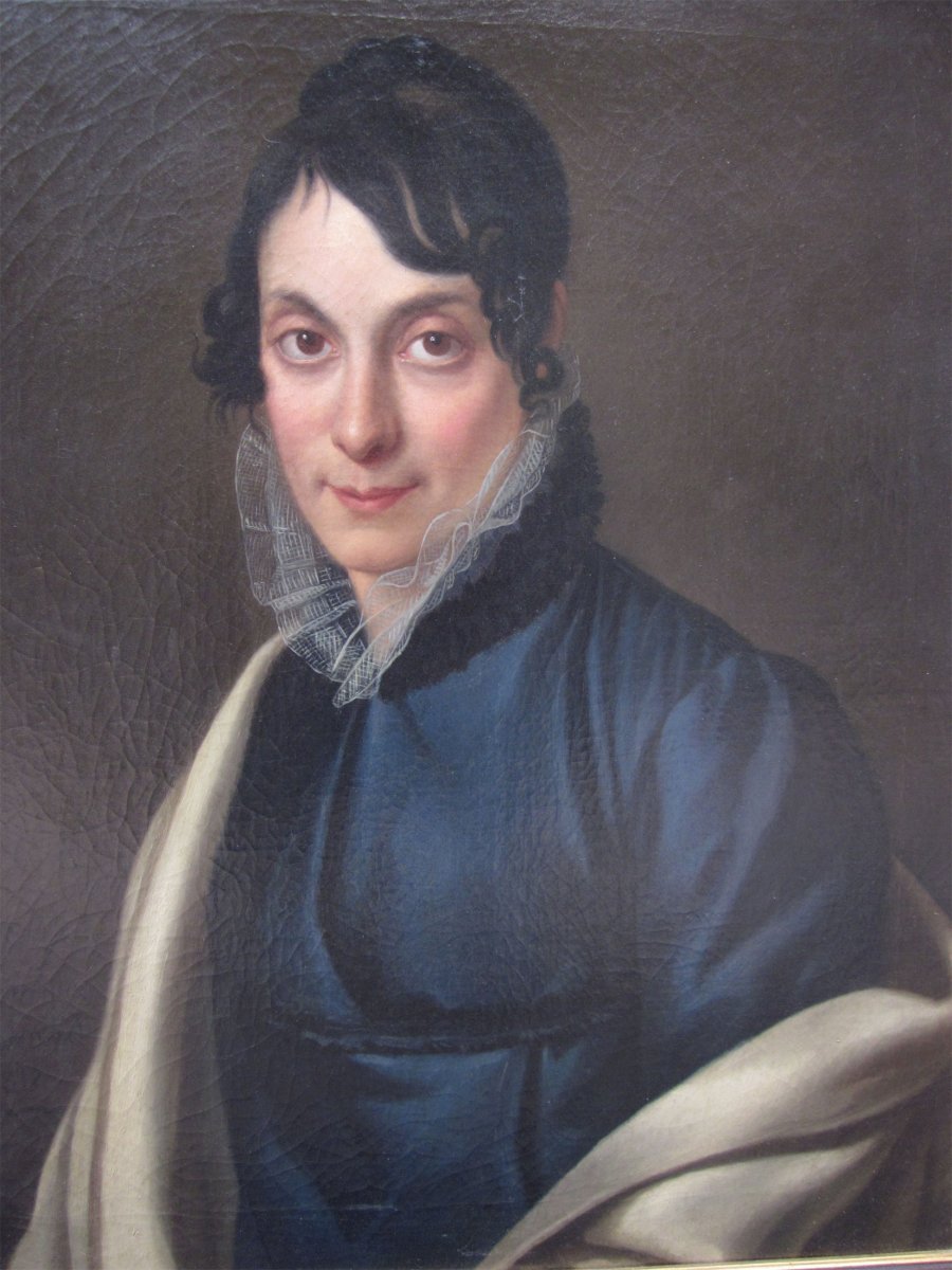 Alexandre Bally 1764-1835 Portrait Of Woman Oil On Canvas