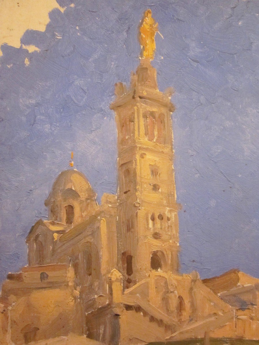 Alexandre Bailly 1866-1949 Marseille Notre Dame De La Garde-photo-3