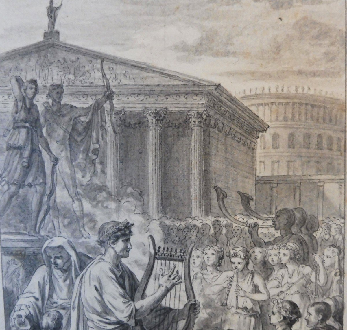 Nicolas Monsiau 1754-1837 Scène antique à Rome -photo-4
