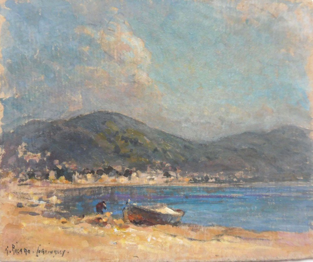 Georges Ricard-cordingley 1873-1939 Paysage Du Var Huile Sur Papier