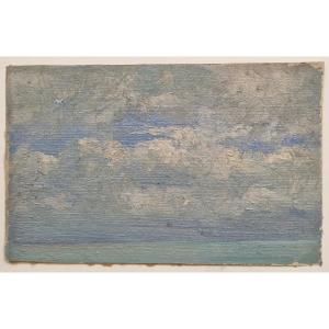 Georges Ricard-cordingley 1873-1939 Study Of The Sky Oil On Canvas Board