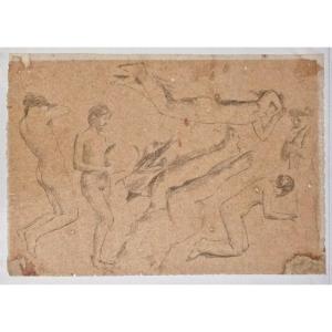 Henri Fantin-latour 1836–1904 Female Nudes Pen-and-ink Drawing On Tracing Paper