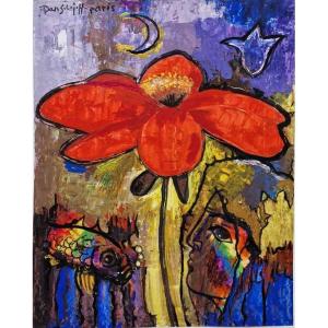 Daniil Andreevich Solojeff 1908–1994 Poppy Gouache