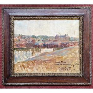 Robert Poughéon 1886–1955 View Of Trouville-le-port Oil On Canvas
