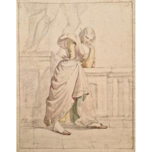 Pierre Bonirote 1811-1891 A Venise Aquarelle