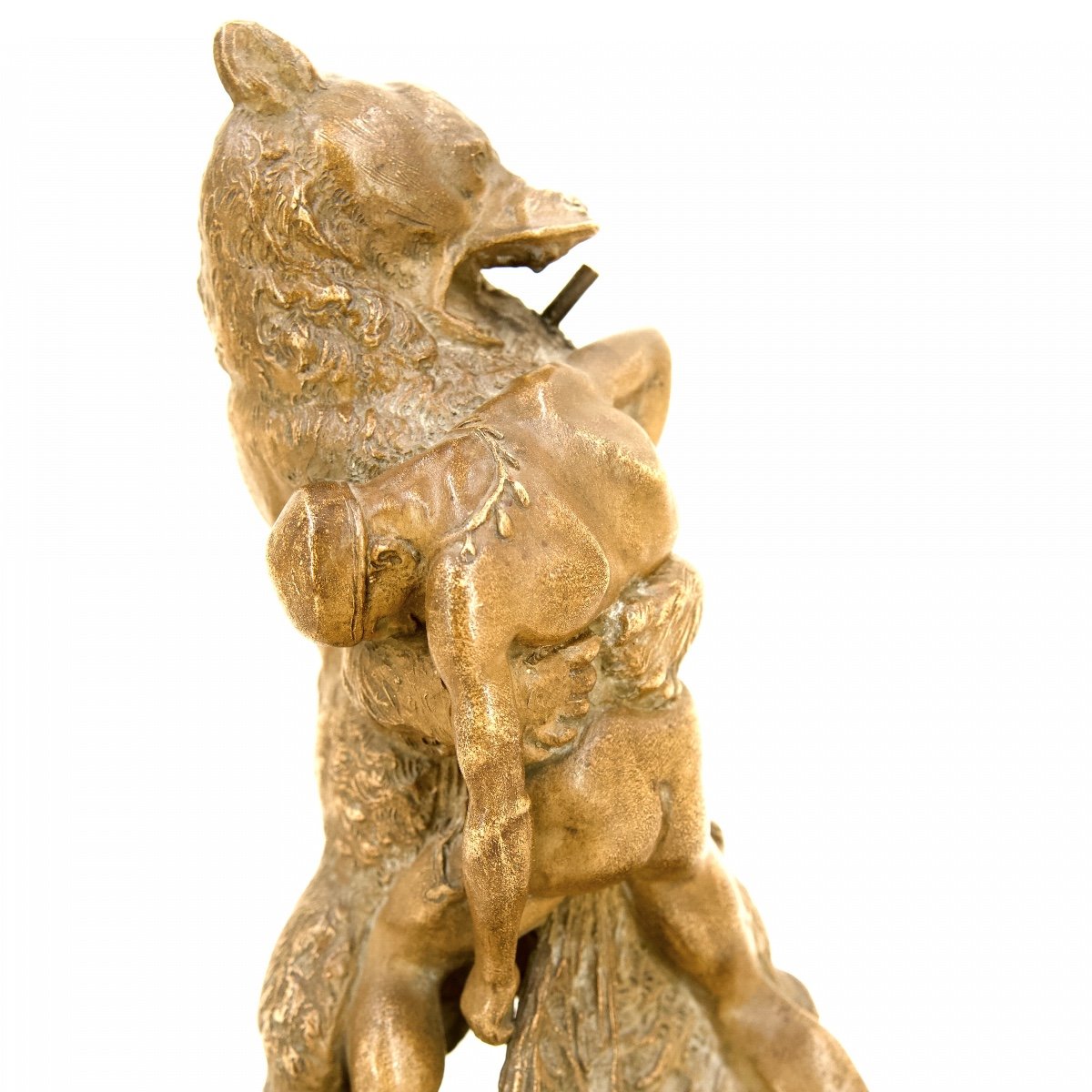 Bear And Gladiator - Terracotta After Emmanuel Frémiet (1824 - 1910)-photo-2