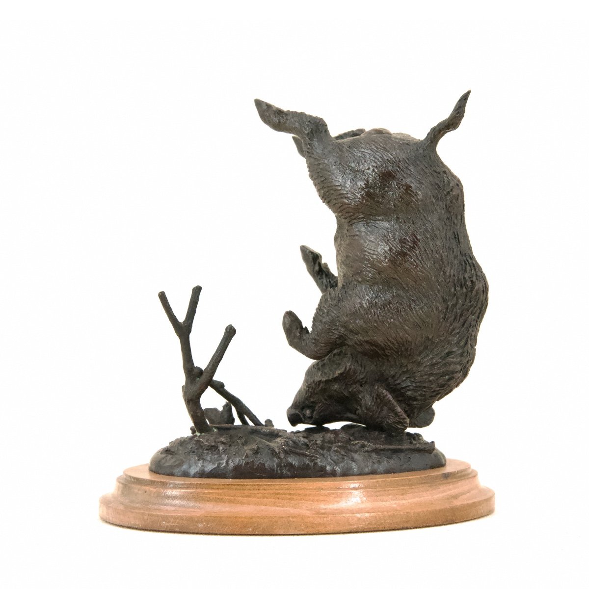 Rolling Wild Boar - Bronze By Josechu Lalanda (1939 - 2015)-photo-2