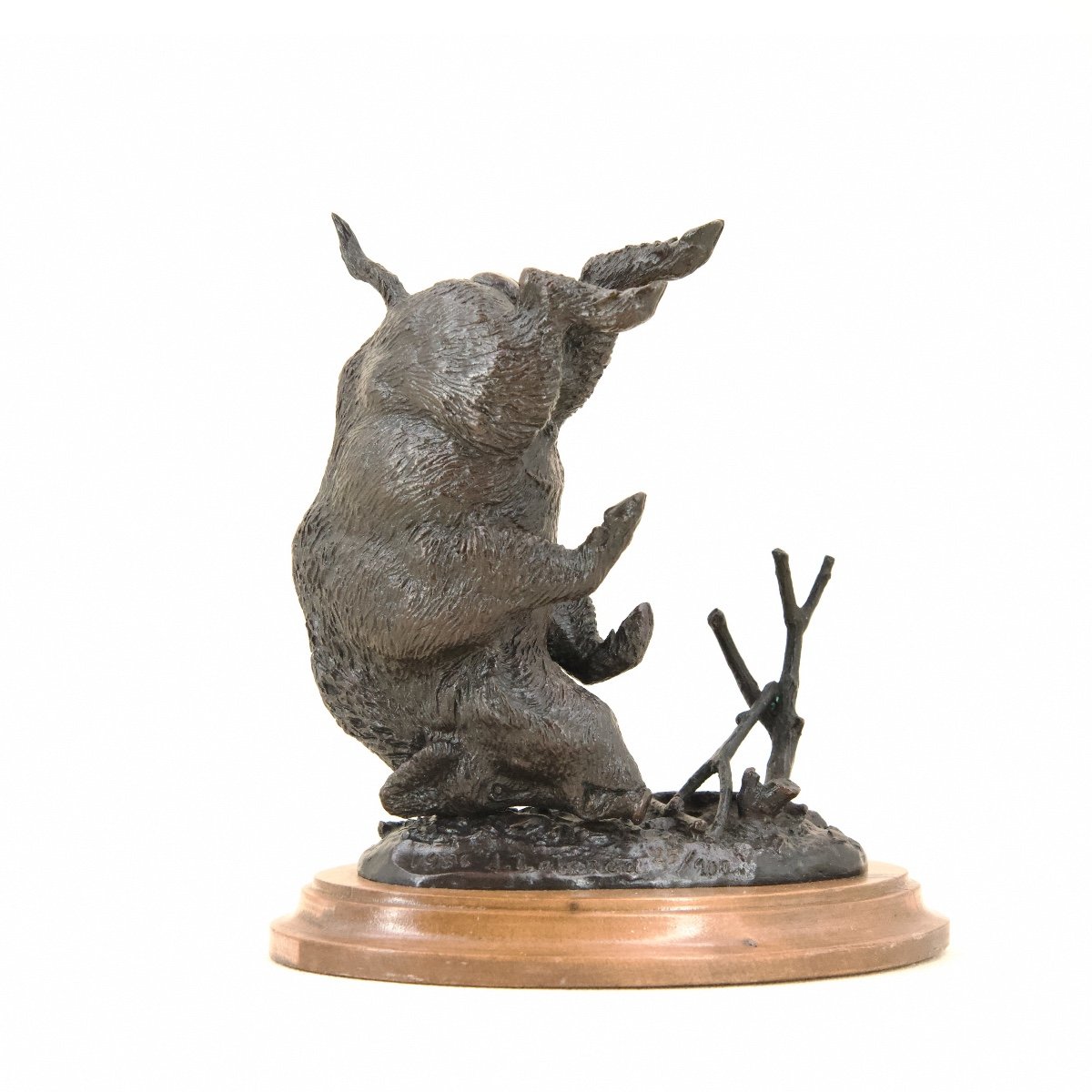 Rolling Wild Boar - Bronze By Josechu Lalanda (1939 - 2015)