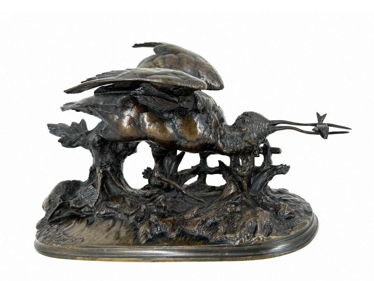 Snipe - Bronze By Jules Moigniez (1835 - 1894)