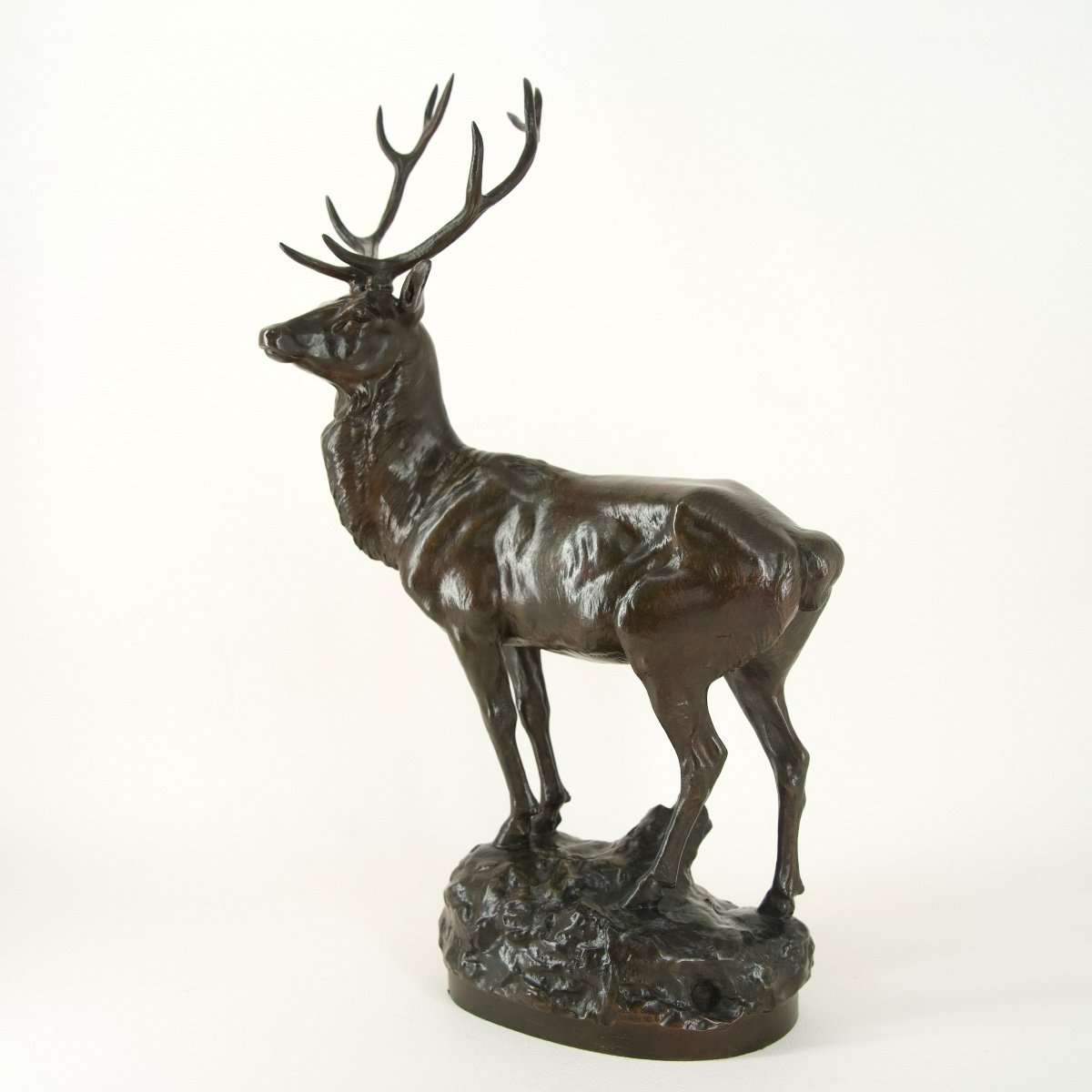 Cerf aux aguets - Bronze de Maximilien Fiot (1886 - 1953)