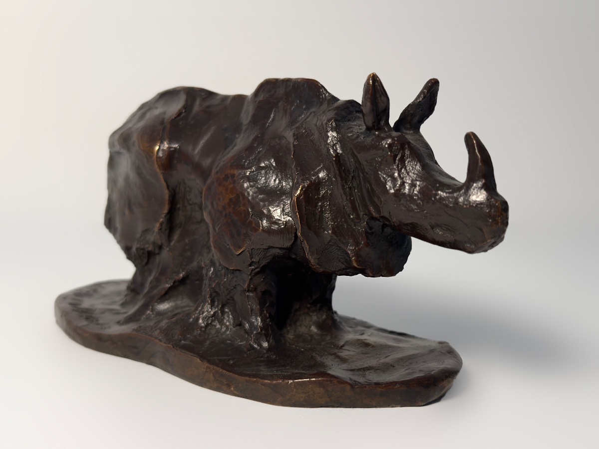Rhinocéros - Bronze de Guy Le Corroller-photo-2