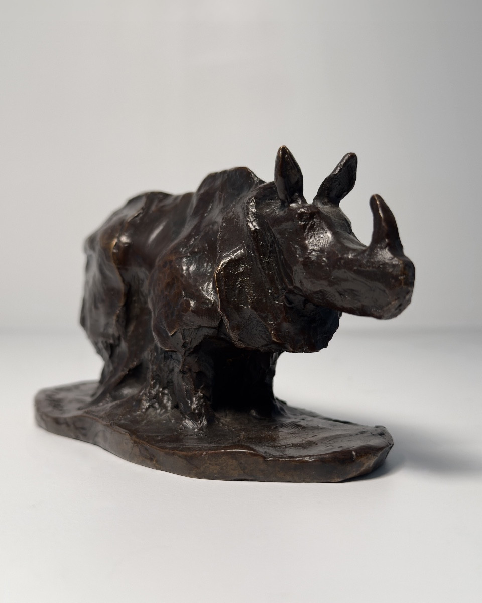 Rhinocéros - Bronze de Guy Le Corroller-photo-4