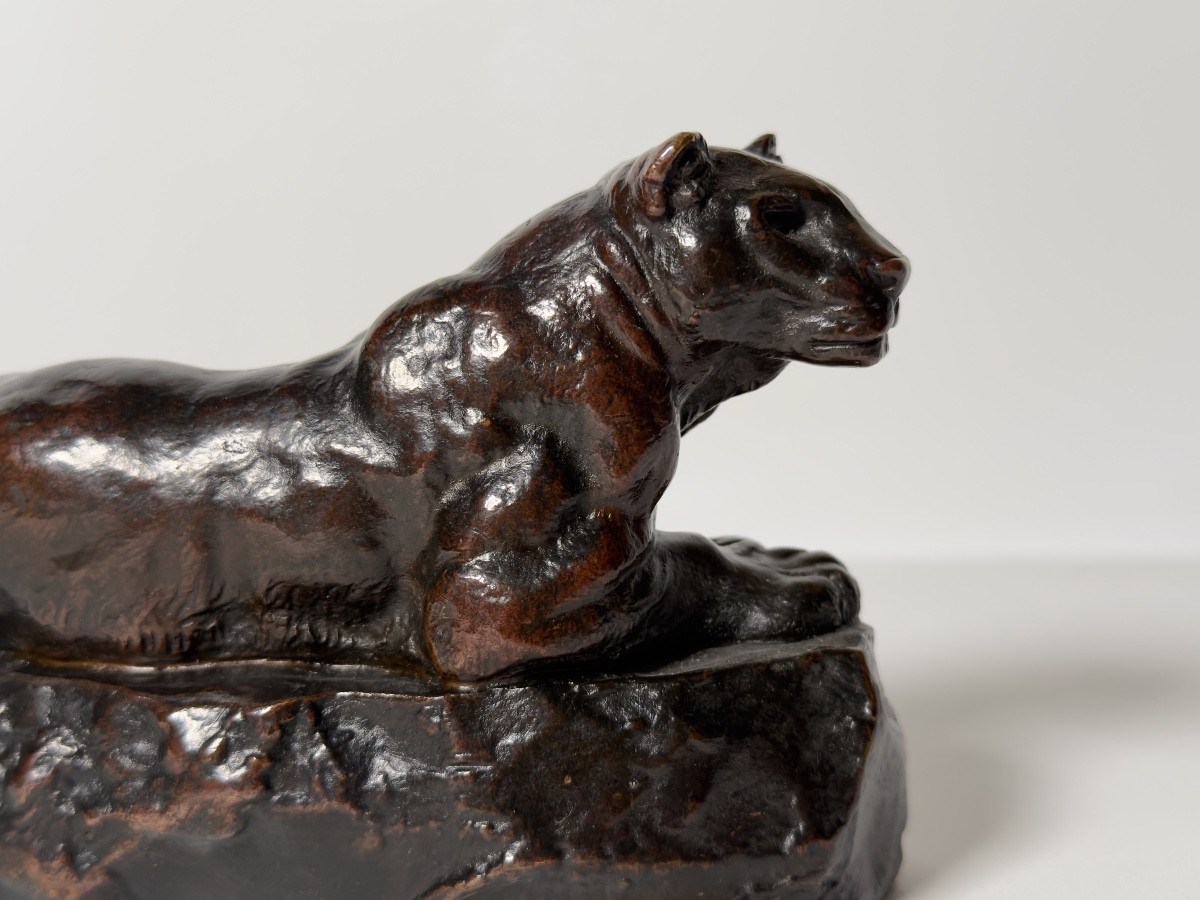Panther Of Tunis No. 2 - Bronze By Antoine-louis Barye-photo-2
