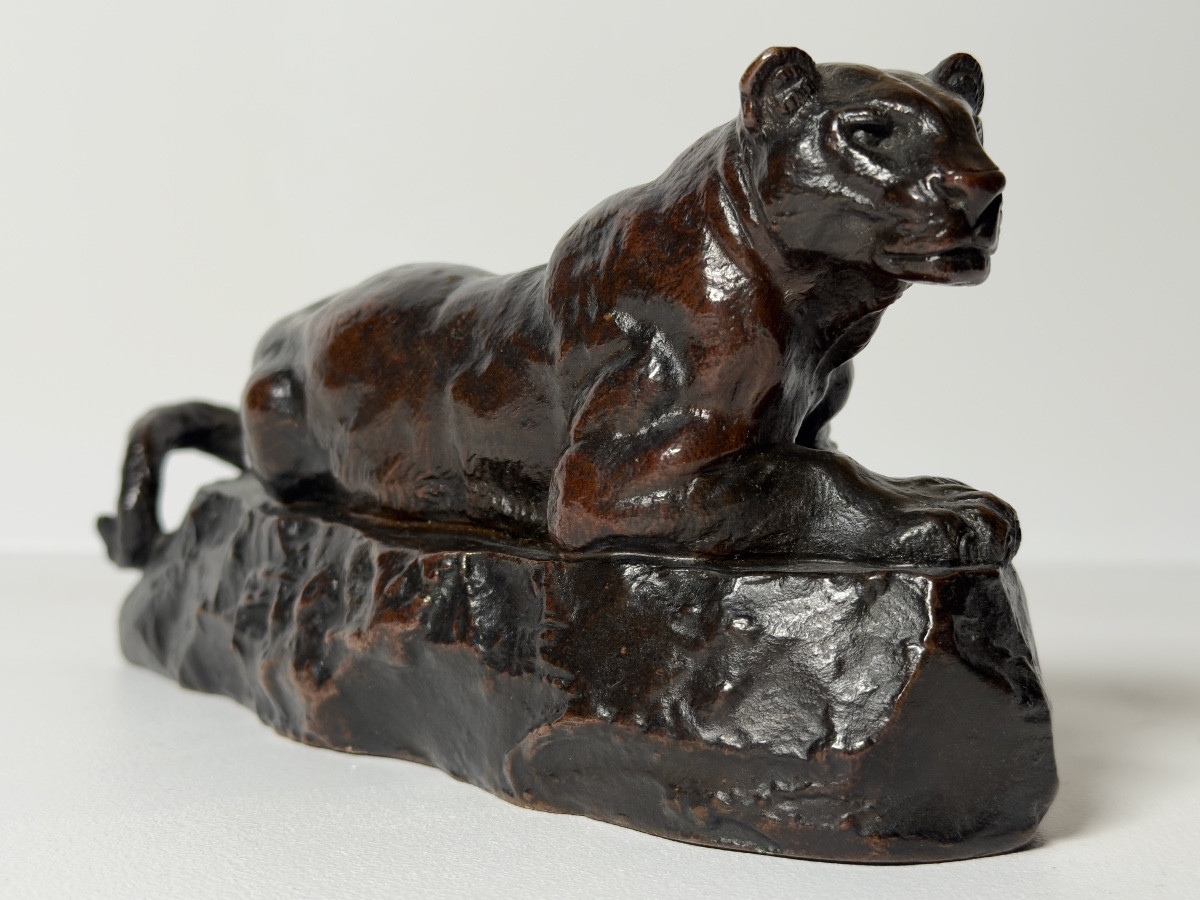 Panther Of Tunis No. 2 - Bronze By Antoine-louis Barye-photo-3