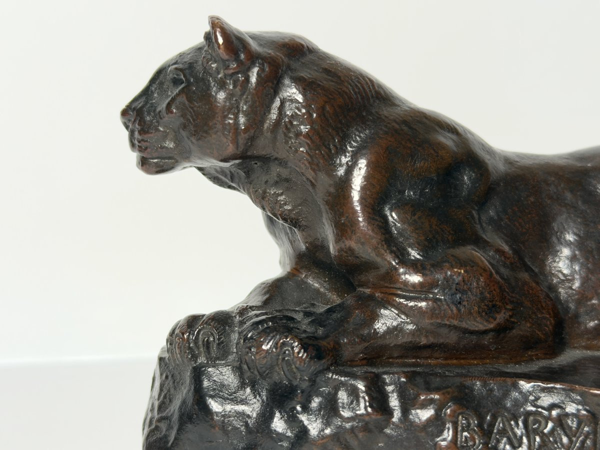 Panther Of Tunis No. 2 - Bronze By Antoine-louis Barye-photo-1
