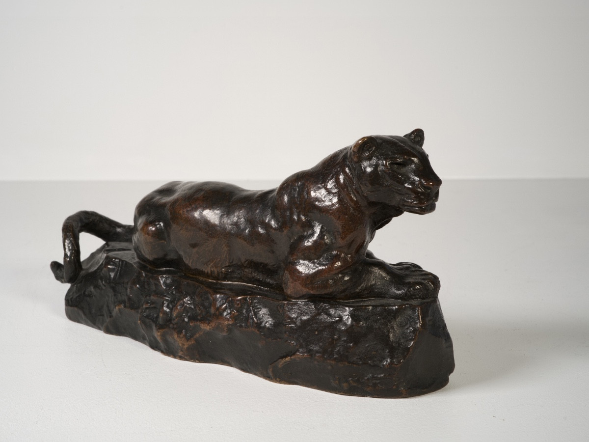 Panther Of Tunis No. 2 - Bronze By Antoine-louis Barye-photo-3
