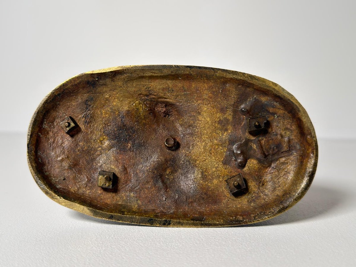 Resting Hare - Bronze By Pierre-jules Mêne-photo-2