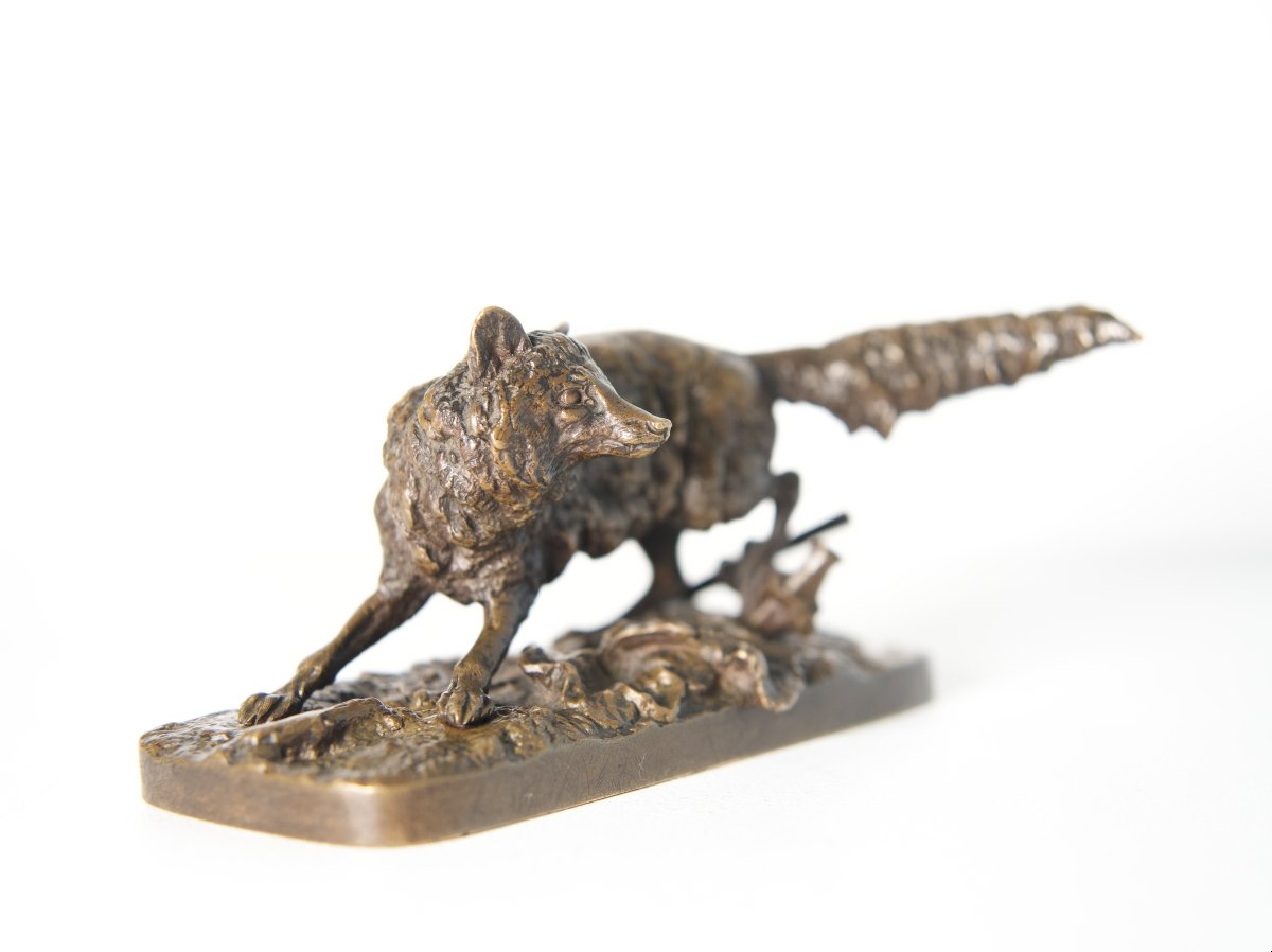 Fox At The Gate - Bronze Sculpture By Pierre-jules Mêne (1810–1879)-photo-4