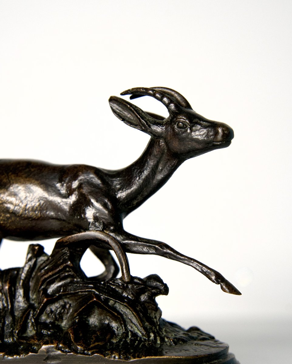 Gazelle - Sculpture en bronze d'Isidore Bonheur (1827 - 1901)-photo-2