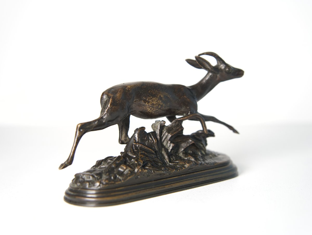 Gazelle - Sculpture en bronze d'Isidore Bonheur (1827 - 1901)-photo-4