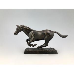 Cheval Au Galop - Bronze De Irénée Rochard (1906 - 1984)