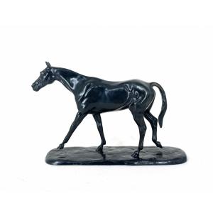 Cheval au pas - Bronze de Gaston d'Illiers (1876 - 1932)