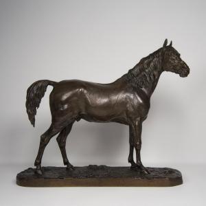 Cheval arabe (Ibrahim) n°1 - Bronze de Pierre-Jules Mêne