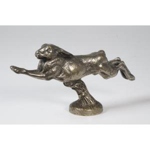 Running Hare - Bronze Radiator Cap After Arthur Du Passage