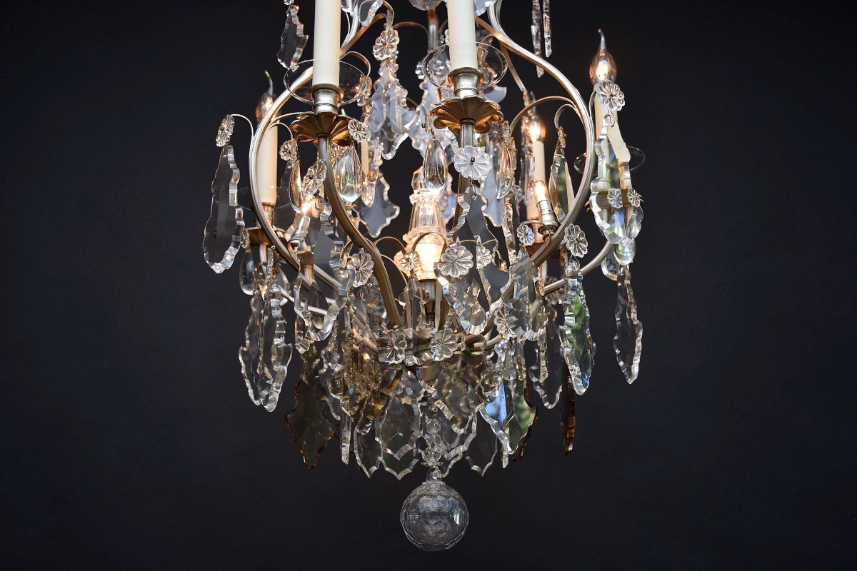 Silvered  Bronze Crystal Chandelier-photo-4