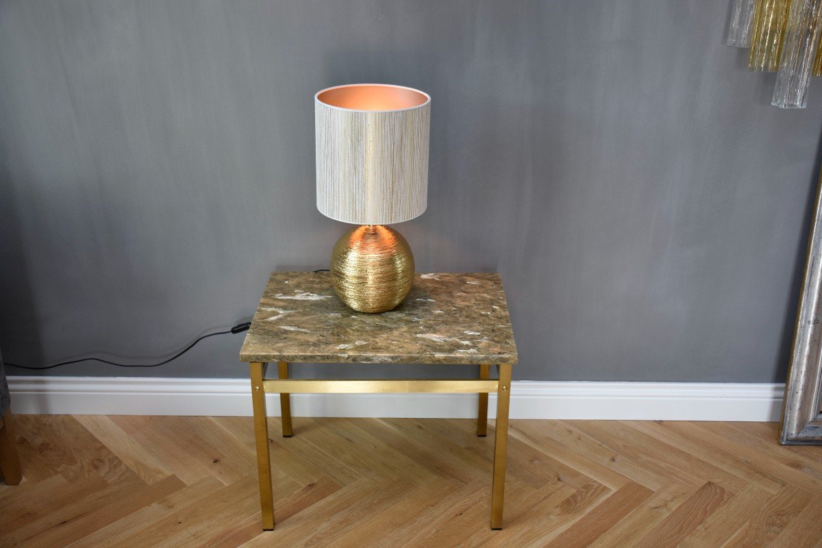 Ceramic Table Lamp With A Golden Metallic Glaze From Bitossi-photo-1