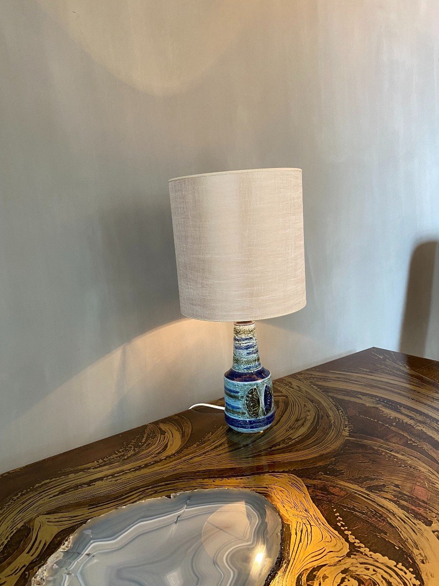 Lampe De Table En Céramique Italienne Conçue Par Bitossi.-photo-2