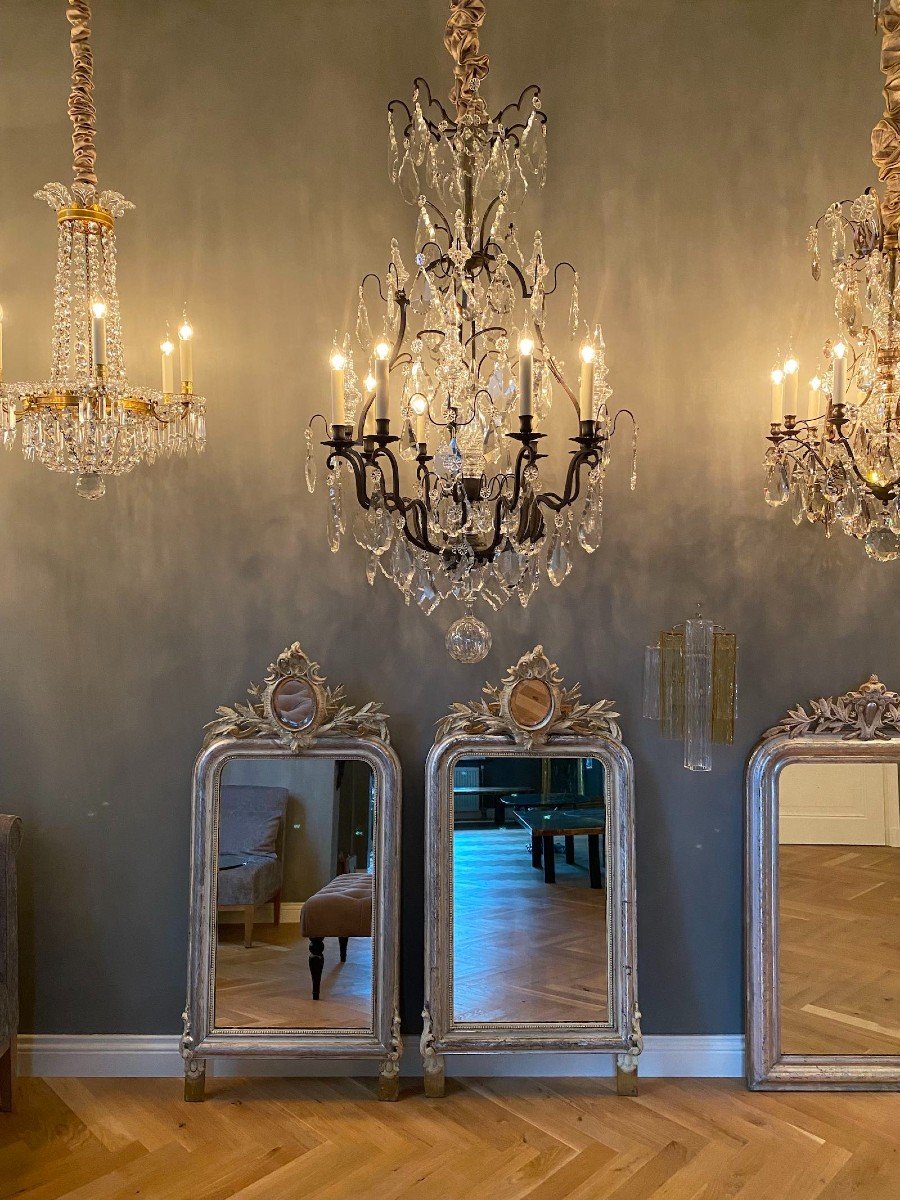 Grand Lustre Cage En Bronze Et Cristal De Baccarat, Louis XV Style-photo-6