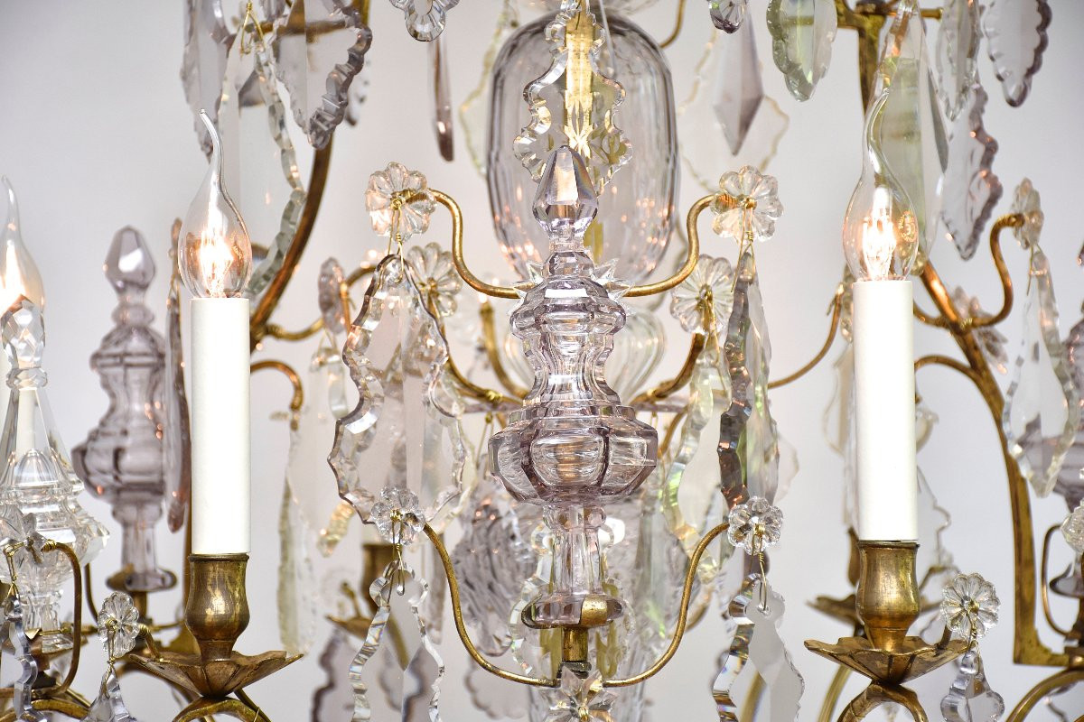 Lustre Cage En Bronze Doré Du 18e Siècle, époque Louis XV-photo-1