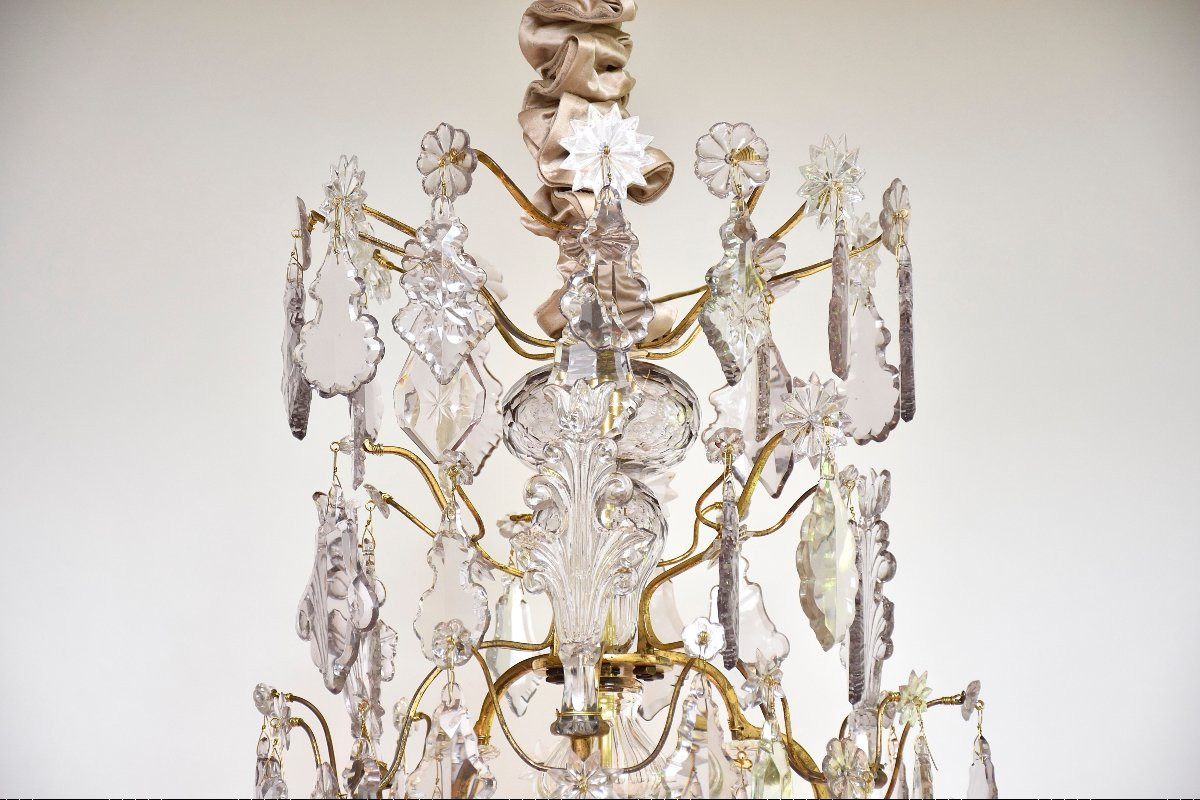 Lustre Cage En Bronze Doré Du 18e Siècle, époque Louis XV-photo-2