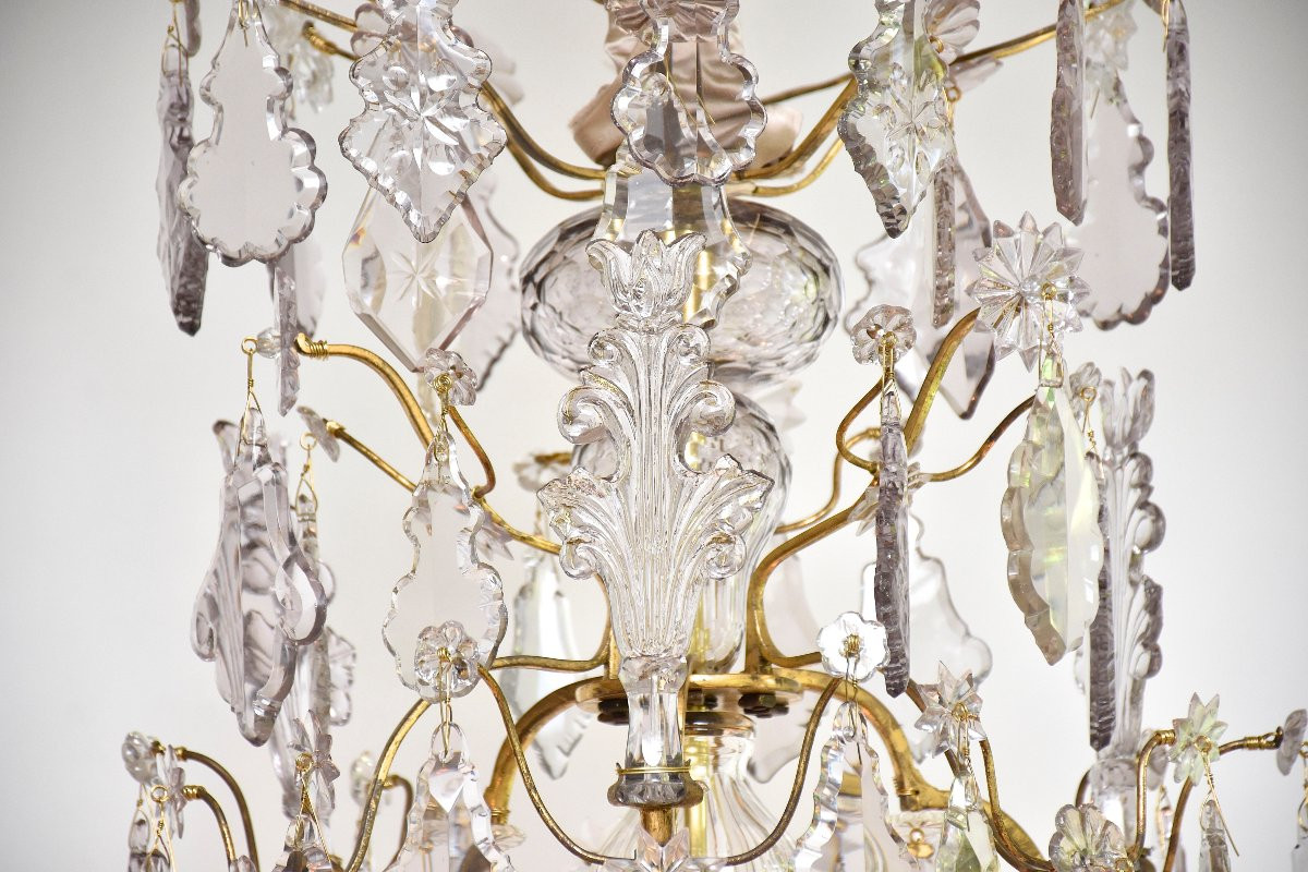 Lustre Cage En Bronze Doré Du 18e Siècle, époque Louis XV-photo-3