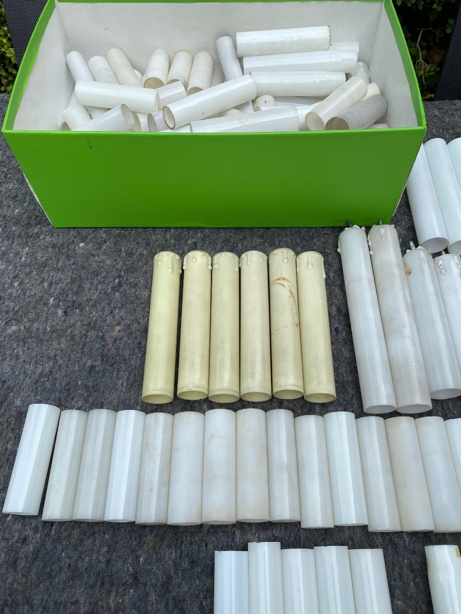 Set Of Antique Porcelain Candle Holders For Chandelier-photo-3