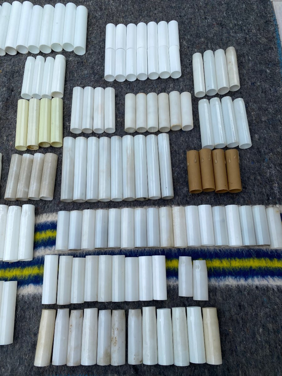 Set Of Antique Porcelain Candle Holders For Chandelier-photo-1