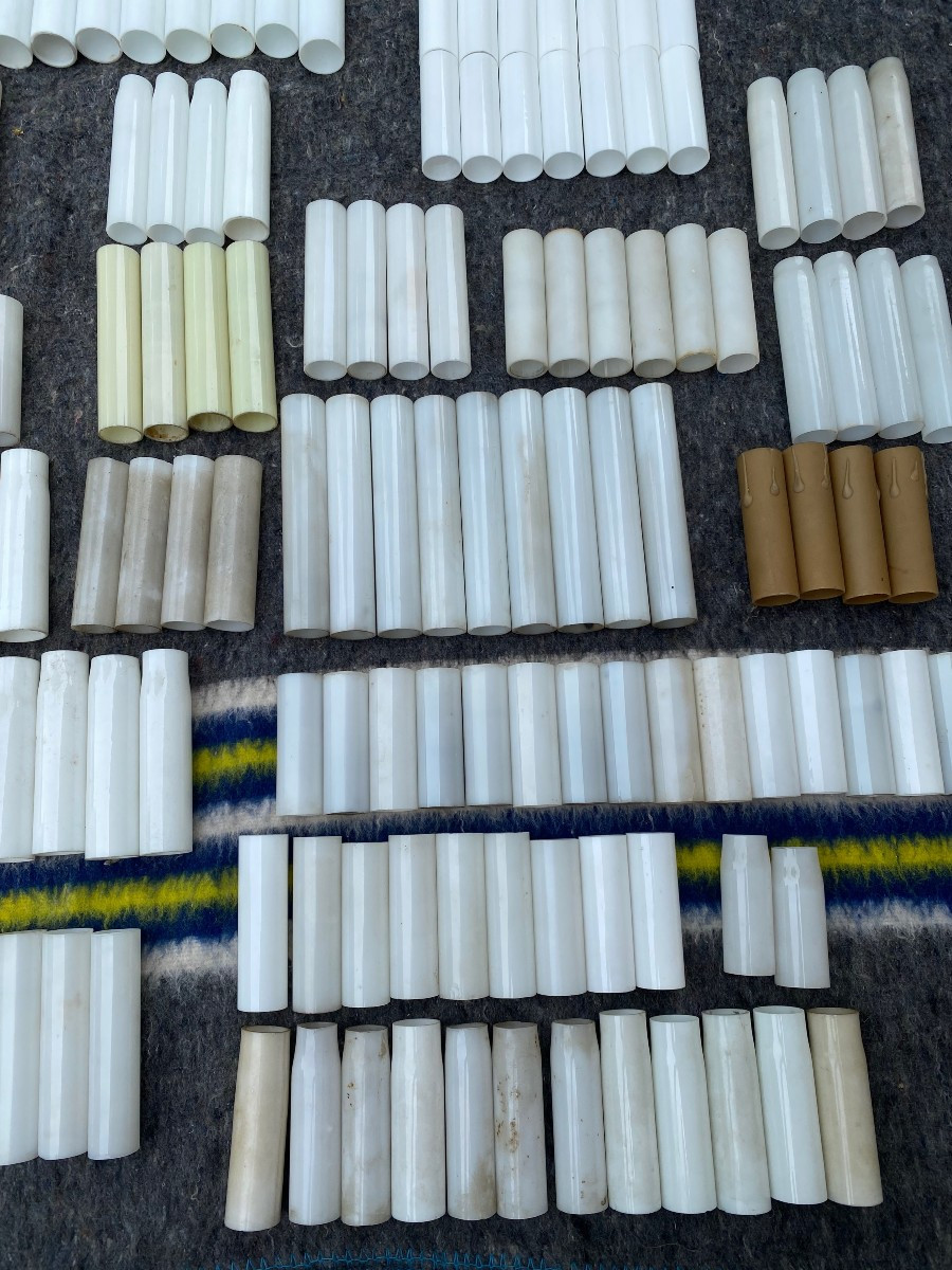 Set Of Antique Porcelain Candle Holders For Chandelier