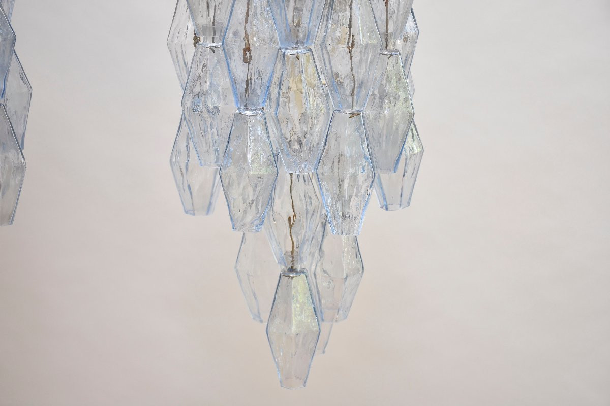 Mid-century Murano Chandelier “poliedri” By Carlo Scarpa For Venini-photo-2