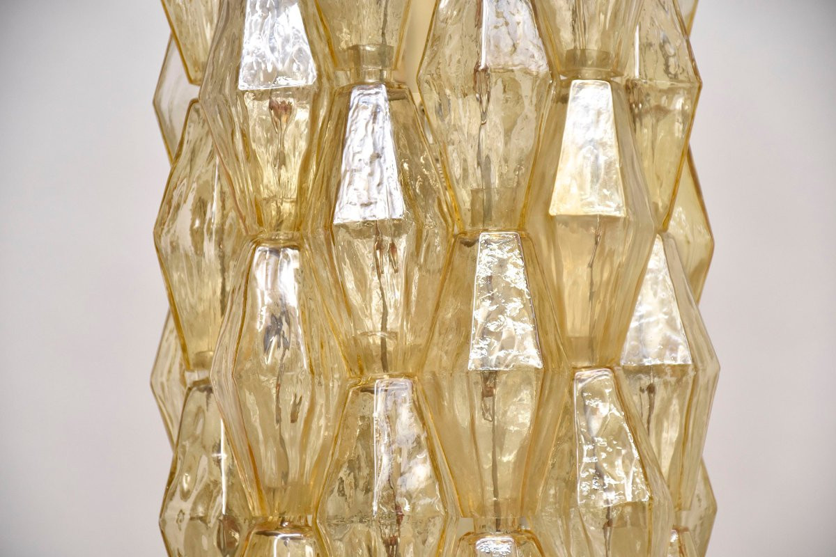  Mid-century Murano 'poliedri' Chandeliers, Created By Carlo Scarpa For Venini-photo-3